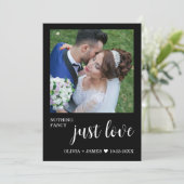 Photo Nothing Fancy Just Love Wedding Reception   Kaart (Staand voorkant)