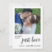 Photo Nothing Fancy Just Love Wedding Reception   Kaart (Voorkant)