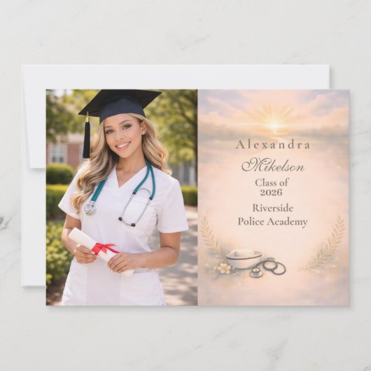 Photo Nursing Program Graduation Celebration Aankondiging (Voorkant)