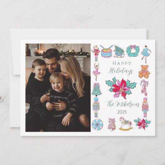 Photo Nutcracker Ballet Christmas Feestdagenkaart (Voorkant)