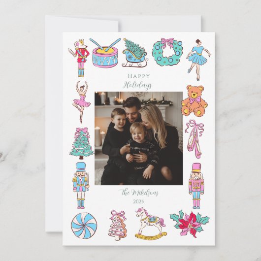 Photo Nutcracker Ballet Christmas Feestdagenkaart (Voorkant)