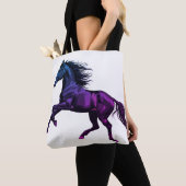 Photo of a Galloping Stallion on Reusable Grocery Tote Bag (Dichtbij)