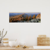 photo of a mountainous autumn forest, mountains, p poster (Keuken)