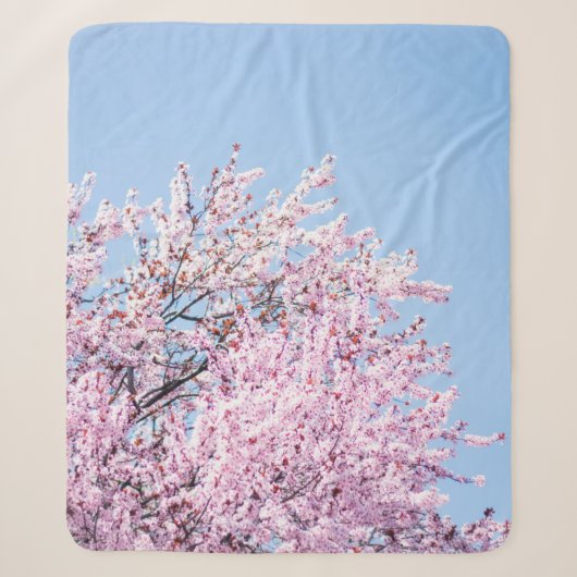 PHOTO OF CHERRY BLOSSOM TREE SHERPA DEKEN (Voorkant)