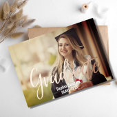 Photo of Graduation with Metallic relief Folie Uitnodiging