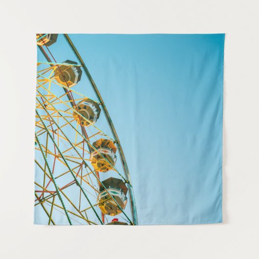 Photo of green Ferris wheel Wandkleed (Voorkant)