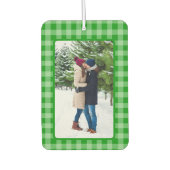 Photo on Green Gingham Plaid Luchtverfrisser (Voorkant)