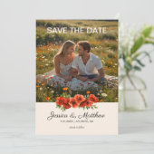 Photo Orange Poppies Wedding Script (Staand voorkant)