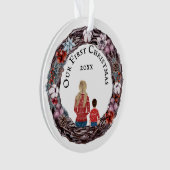 PHOTO Ornamemaneel kind voor eerste kerstmis Ornament (voorkant)