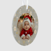 Photo Ornament – Gold Hearts, Bottles & Paw Prints (voorkant)