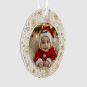 Photo Ornament – Golden Fireworks, Paw Prints (voorkant)