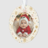 Photo Ornament – Golden Fireworks, Paw Prints (voorkant)