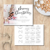 Photo Overlay 2026 Calendar Merry Christmas  Feestdagenkaart