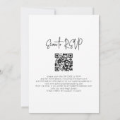 Photo Overlay Informal Script QR Code Wedding Kaart (Achterkant)