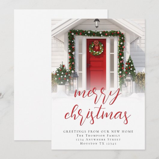 Photo Overlay Script Merry kerst - nieuw startpunt Feestdagenkaart (Voorkant / Achterkant)