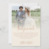 Photo Overlay Script Terracotta Cream Bedankt Kaart (Voorkant)
