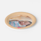Photo Paper Plate Baptism Orange Shower Papieren Bordje (Gekanteld)