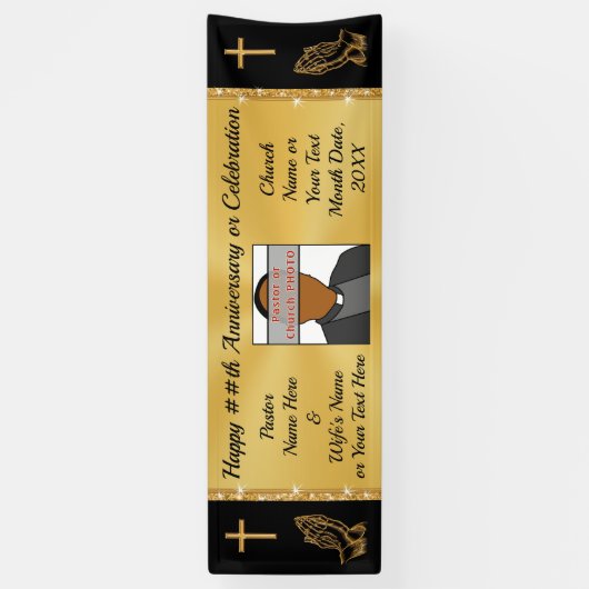 PHOTO Pastor Jubileum Banner Church Jubileum (Verticaal)