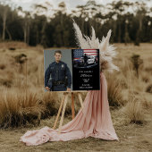 Photo Patriotic Police Officer Graduation Aankondiging