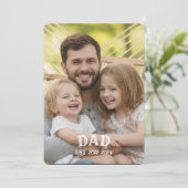 Photo Personalized Dad Est  Feestdagenkaart (Staand voorkant)