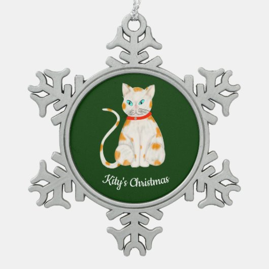 Photo Personalized Snowflake Framed Ornament (Voorkant)