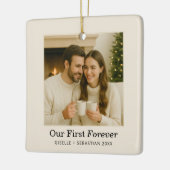 Photo Personalized Text Keepsake Keramisch Ornament (Links)