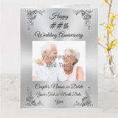 PHOTO Persoonlijke Jubilea Kaart (Gele Bloem)