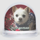 Photo pet child family baby vacation Snow Globe Sneeuwbol (Voorkant)