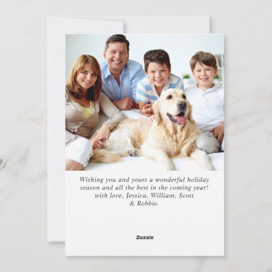 PHOTO Pine Cones Wreate kerstgroet Feestdagenkaart (Achterkant)