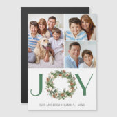 PHOTO Pine Cones Wreate kerstkaart Magnetic Card (Voorkant / Achterkant)