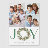 PHOTO Pine Cones Wreate kerstkaart Magnetic Card (Voorkant)