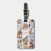 Photo Pink Monogram Bagagelabel (Voorkant verticaal)
