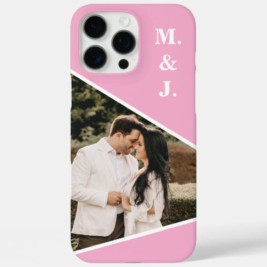 Photo Pink Monogram Case-Mate iPhone Case (Achterkant)
