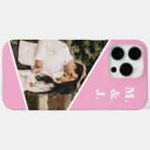Photo Pink Monogram Case-Mate iPhone Case (Achterkant (horizontaal))
