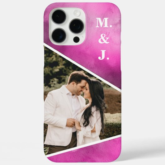 Photo Pink Monogram Case-Mate iPhone Case (Achterkant)
