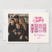 Photo Pink Nutcracker Ballet Christmas Feestdagenkaart (Voorkant)