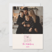 Photo Pink Nutcracker Coquette Christmas Feestdagenkaart (Voorkant)