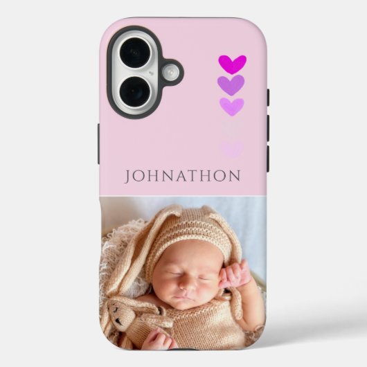 Photo Pink Personalized Phone  Case-Mate iPhone Case (Achterkant)