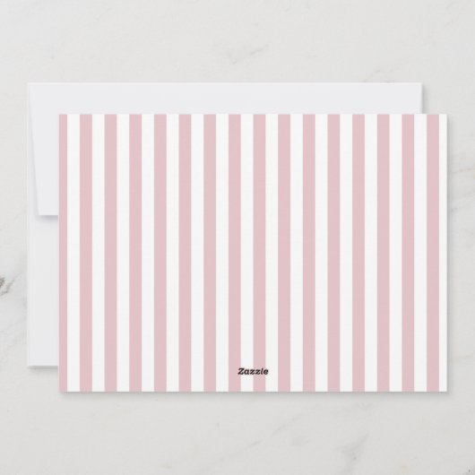 Photo Pink Ribbon Pine Family Christmas Feestdagenkaart (Achterkant)