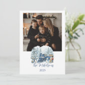 Photo Polar Express Family Christmas Feestdagenkaart (Staand voorkant)