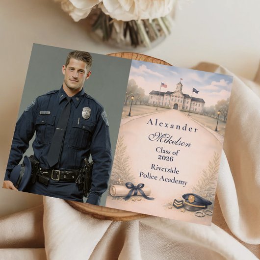 Photo Police Academy Badge Ceremony Graduation Aankondiging