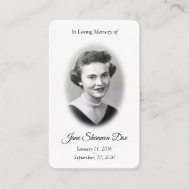 Photo Prayer Card | De 23e Psalm Memorial Card Visitekaartje