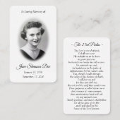 Photo Prayer Card | De 23e Psalm Memorial Card Visitekaartje (Voorkant / Achterkant)