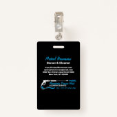 Photo Pressure Washing Power Black Super Cleaning Badge (Achterkant met clip)