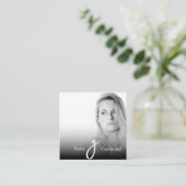 *~* Photo Professional AP31 QR Simple Minimal Vierkante Visitekaartje (Staand voorkant)