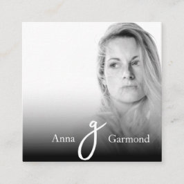 *~* Photo Professional AP31 QR Simple Minimal Vierkante Visitekaartje