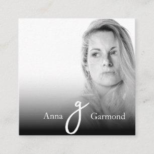 *~* Photo Professional AP31 QR Simple Minimal Vierkante Visitekaartje