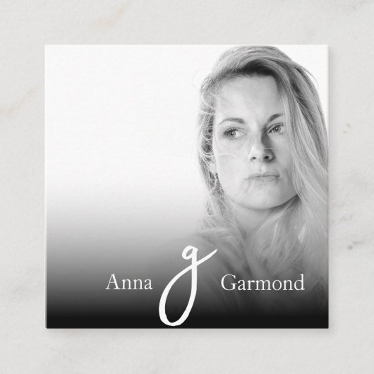 *~* Photo Professional AP31 QR Simple Minimal Vierkante Visitekaartje (Voorkant)