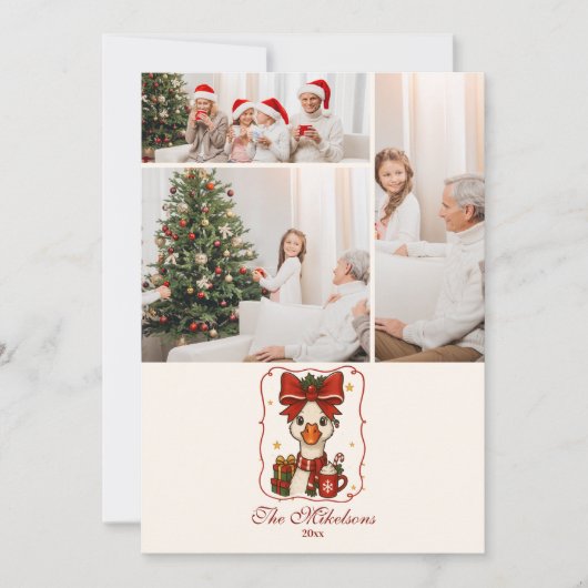 Photo PSilly Goose Christmas Feestdagenkaart (Voorkant)