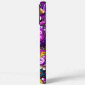 Photo Purple Abstract Hearts and Flowers Case-Mate iPhone Case (Achterkant / Links)